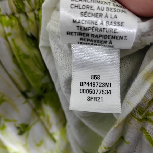BP Nordstrom Sun Dress Size Small Light Green Floral Puffy Sleeves Pullover - Picture 8 of 8